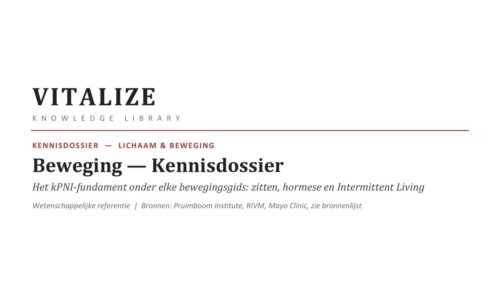 VITALIZE Kennisdossier – Beweging
